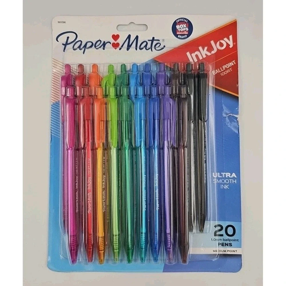 InkJoy 100RT Retractable Ballpoint‎ Pens Medium Point (1.0mm) Assorted Colors 20